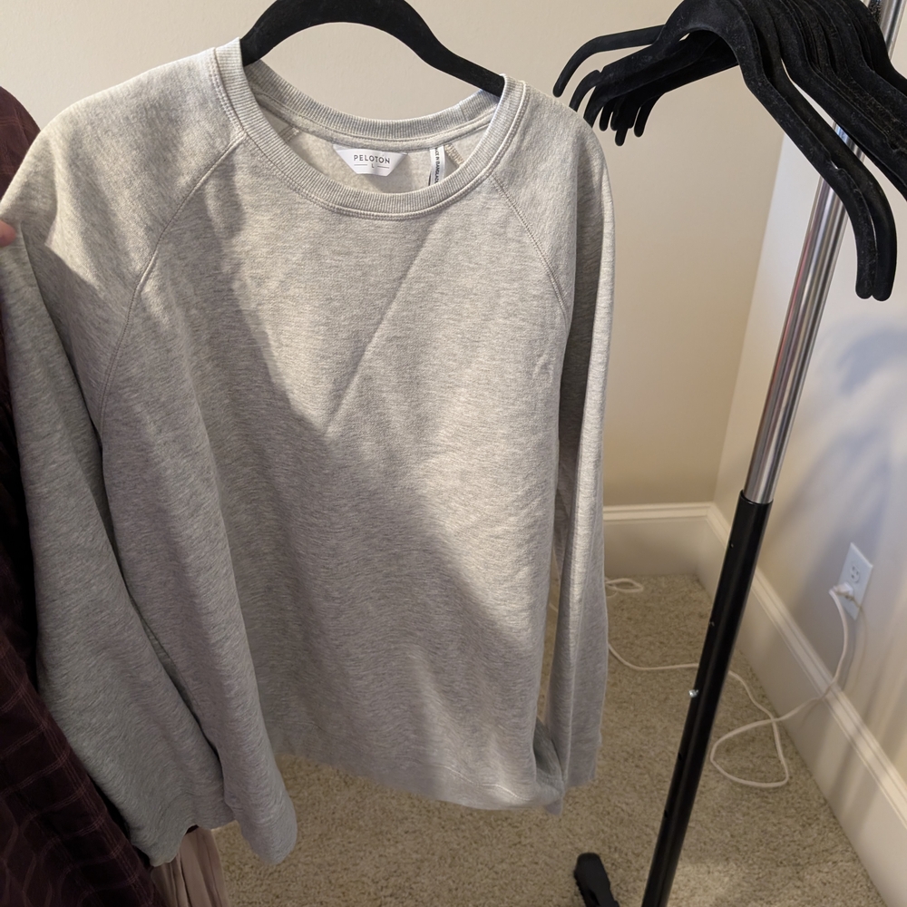 Peloton Light Gray Crewneck Sweater